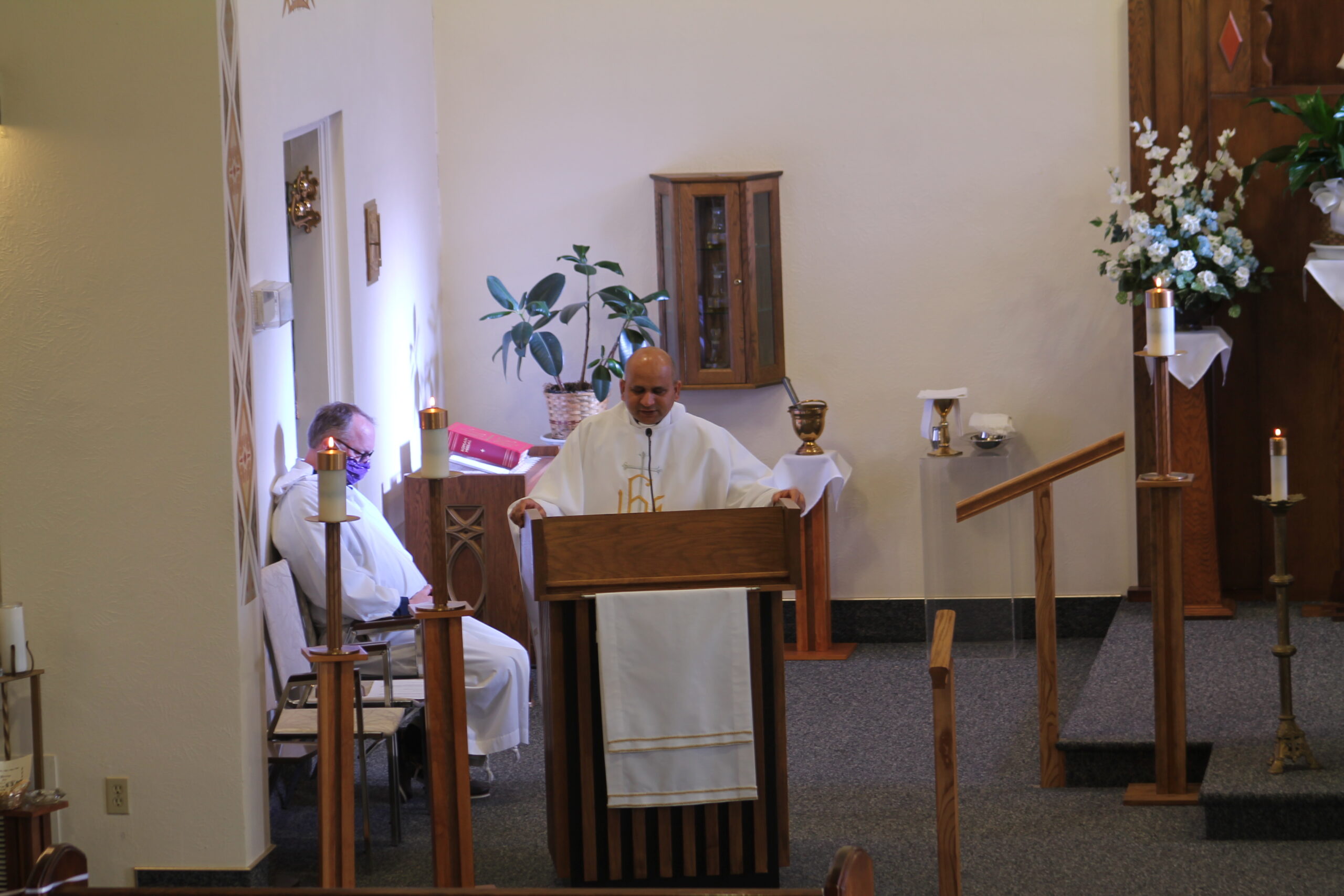 Fr. Nusi at the Alter