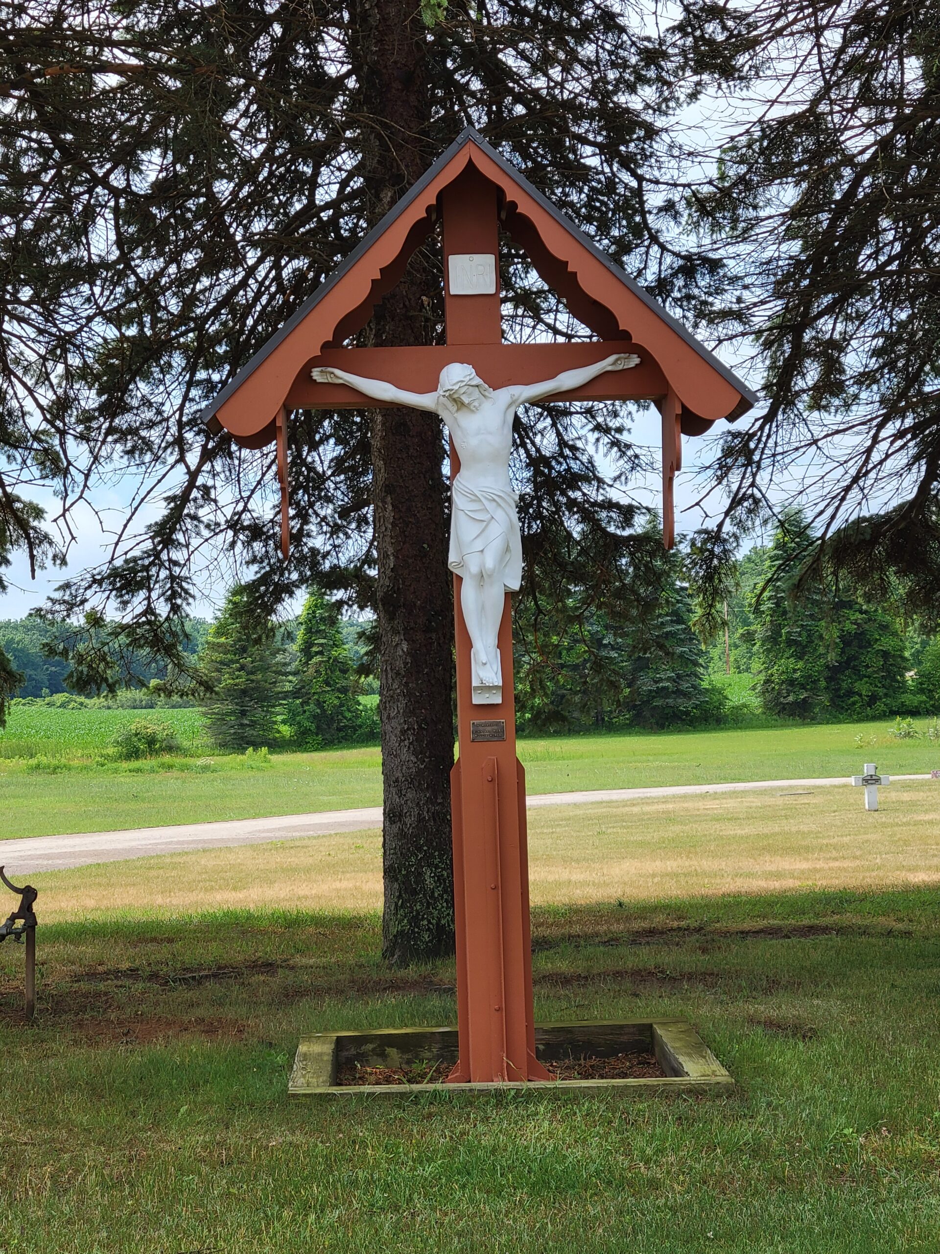 Jesus on the cross outside